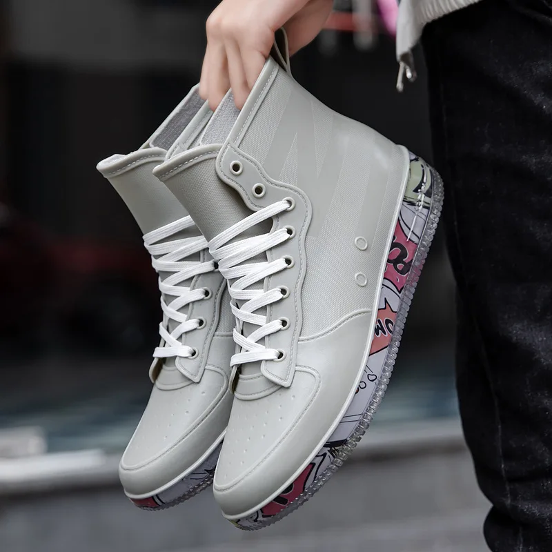 Crossfit Male - Men Rain Boots Fashion Trendy Nude