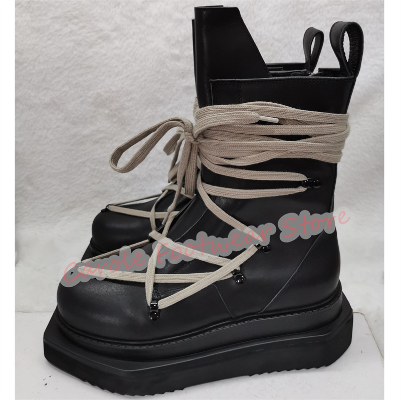 Crossfit Male - Punk Chunky Bottom Height Increasing Boots