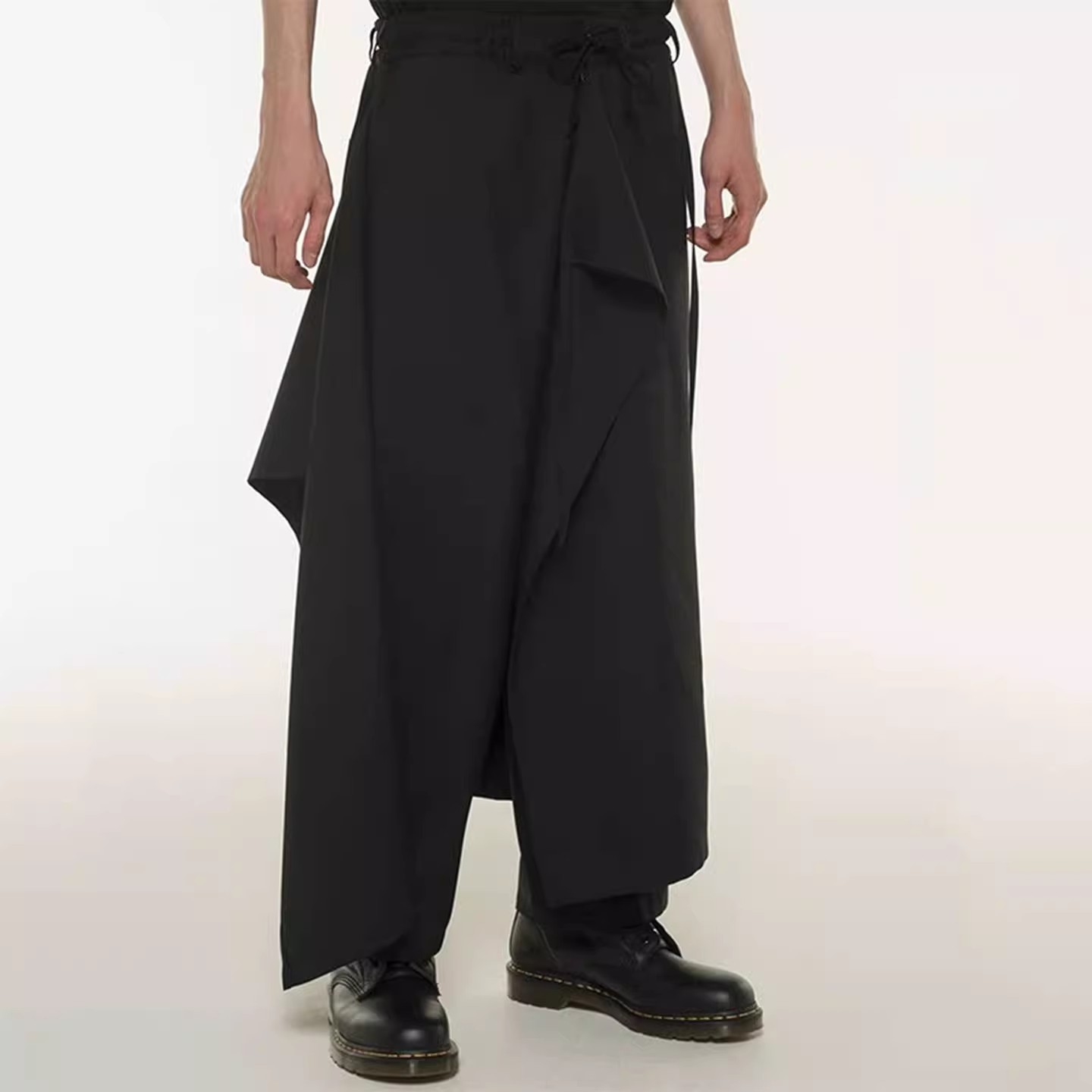 Crossfit Male - FANDISHI Elastic Waist Black Casual Pants