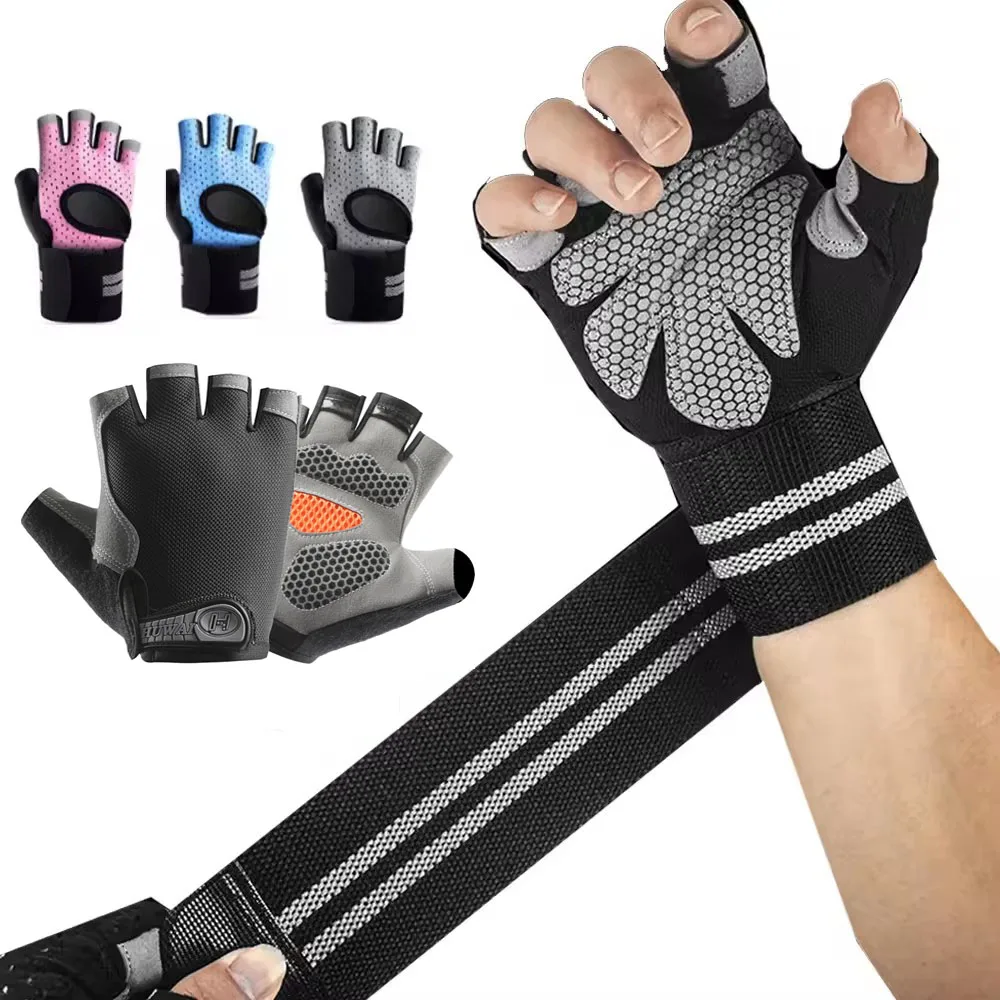 Crossfit Training Gear - 1Pair Half Finger Gym Fitness Gloves