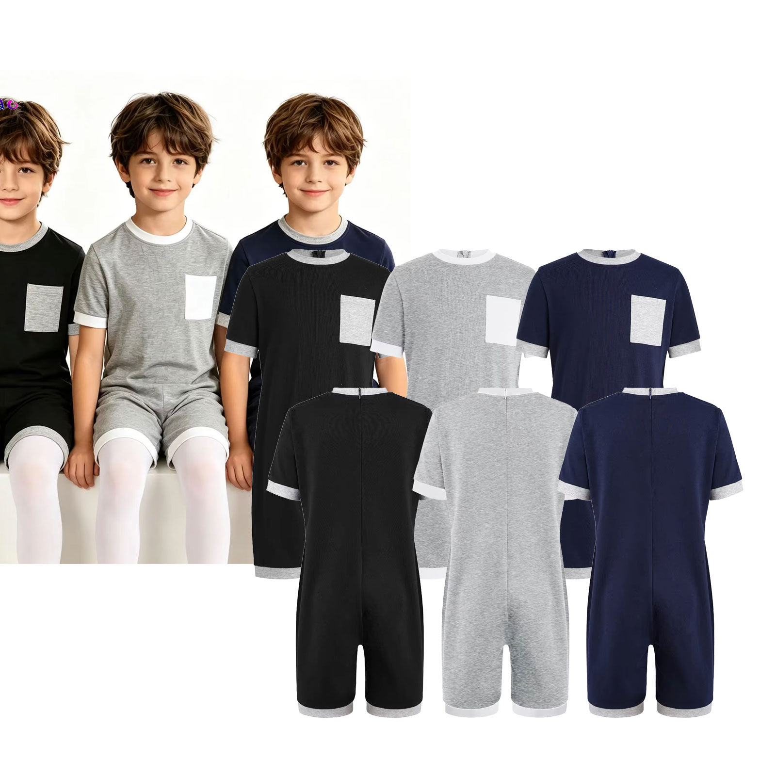 Knee Sleeve Pair - 3Pcs Unisex Kids Special Needs Adaptive