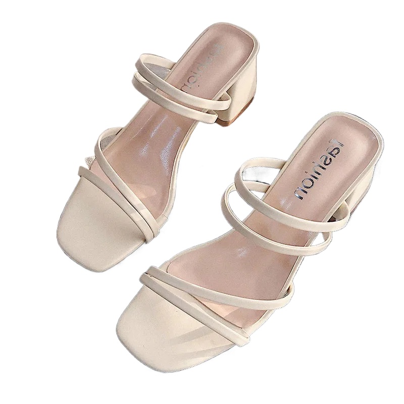 Woman Square Heel Open Toe Ank - Crossfit Ladies ulasan dan harga