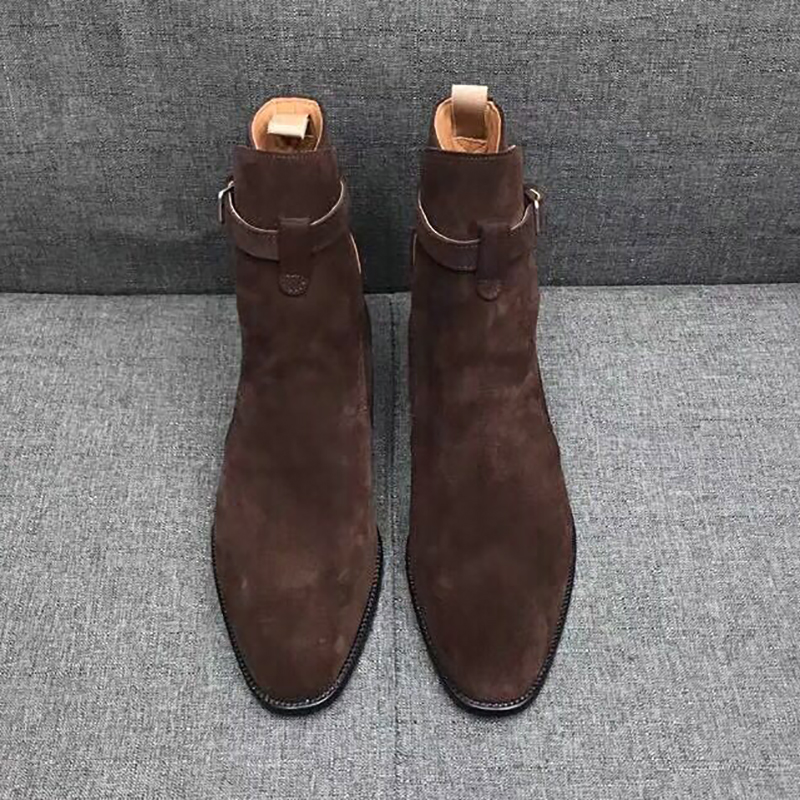 Black Brown Genuine Cow Suede  - Crossfit Male ulasan dan harga