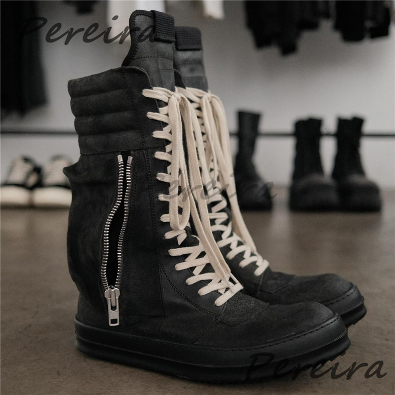 Black Suede Flat High Top Snea - Crossfit Male ulasan dan harga