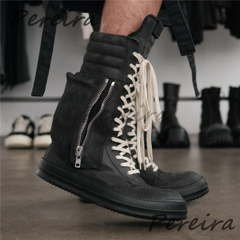 Black Suede Flat High Top Snea - Crossfit Male ulasan dan harga