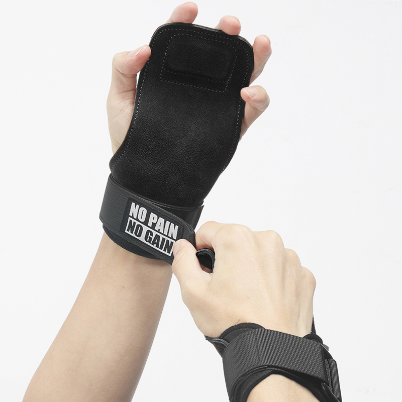 Cowhide Gym Grips Gloves Weigh - Crossfit Training Gear ulasan dan harga