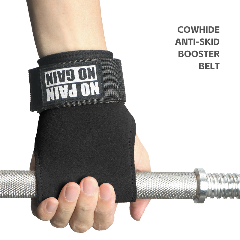 Cowhide Gym Grips Gloves Weigh - Crossfit Training Gear ulasan dan harga
