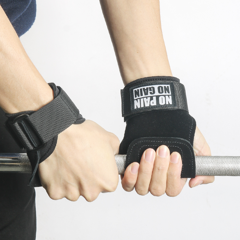 Cowhide Gym Grips Gloves Weigh - Crossfit Training Gear ulasan dan harga