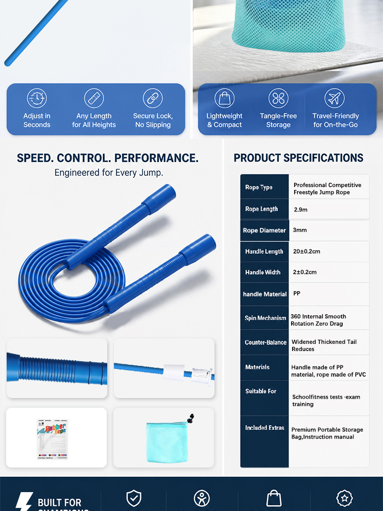 YUEDONG Speed Jump Rope Adjust - Skipping Rope Pvc ulasan dan harga