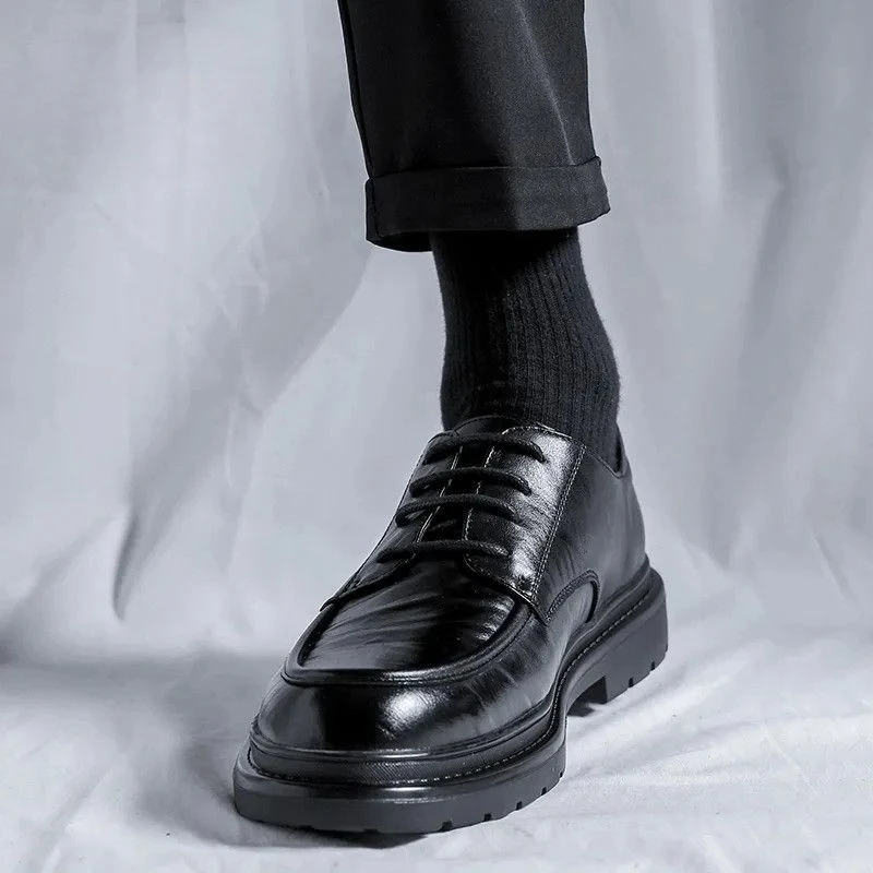 Lace Up Round Toe Men's Leathe - Crossfit Male ulasan dan harga