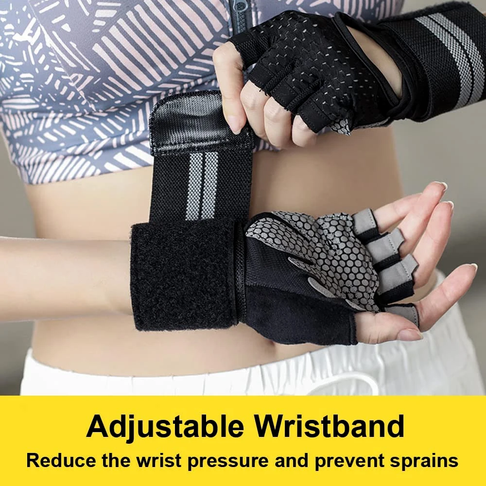 1Pair Half Finger Gym Fitness  - Crossfit Equipment ulasan dan harga