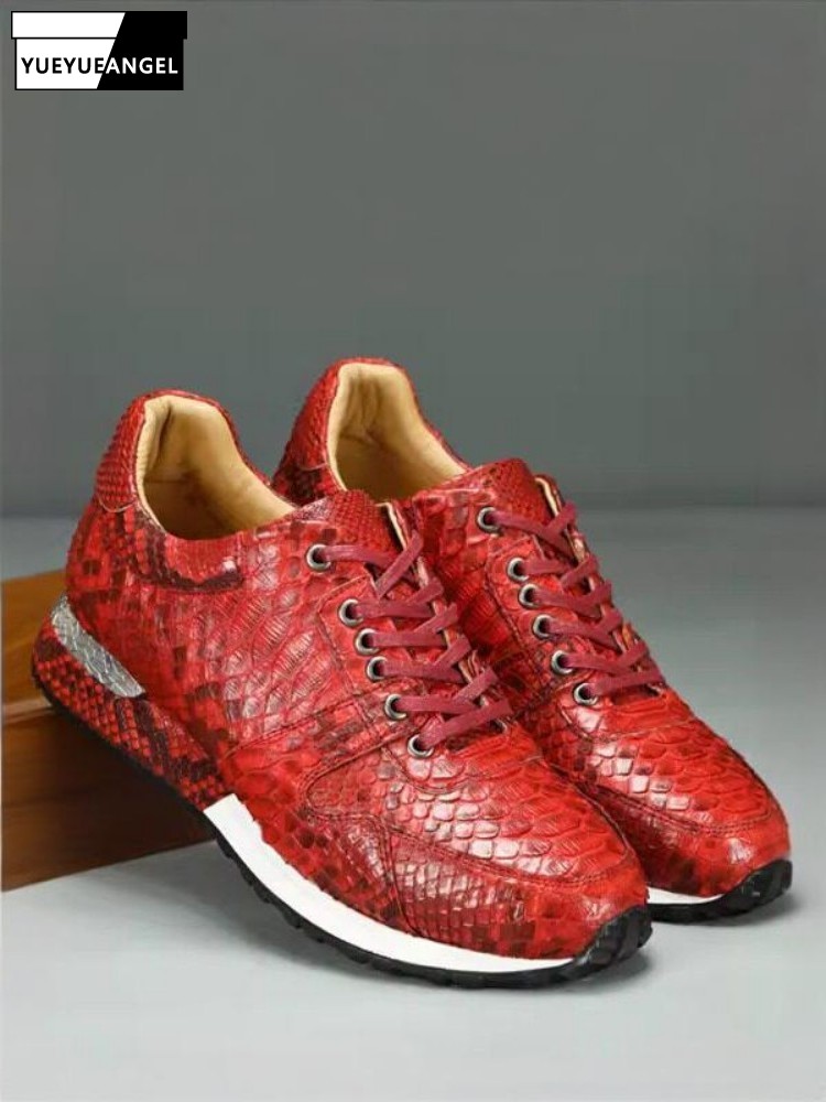 Concise Solid Color Snakeskin  - Crossfit Male ulasan dan harga