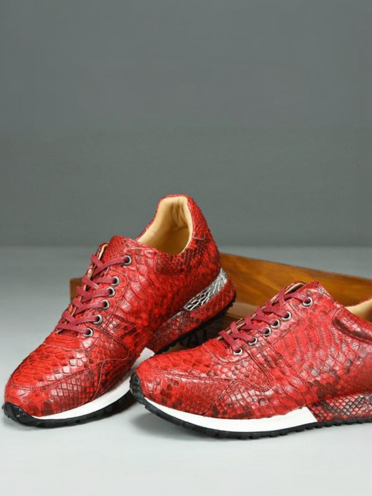 Concise Solid Color Snakeskin  - Crossfit Male ulasan dan harga