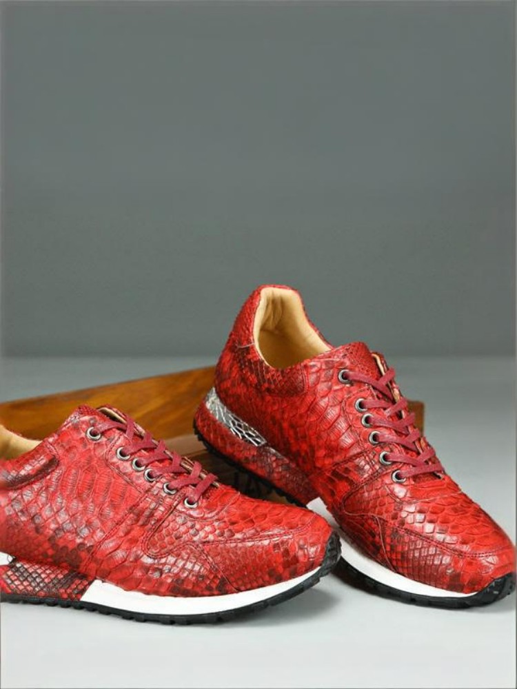 Concise Solid Color Snakeskin  - Crossfit Male ulasan dan harga