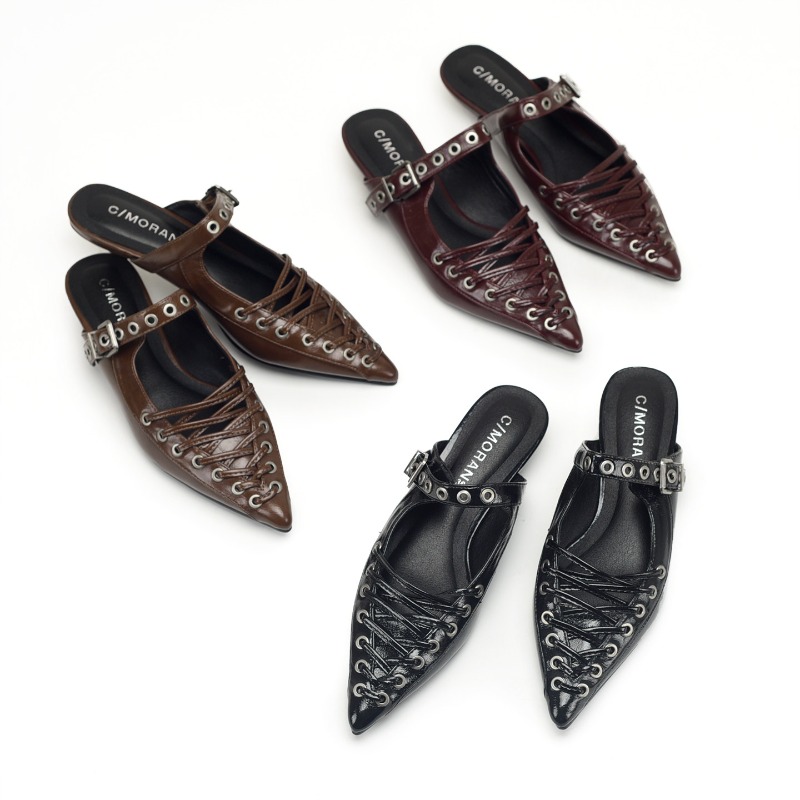 Pointed Toe Lace Up Women Slip - Crossfit Ladies ulasan dan harga
