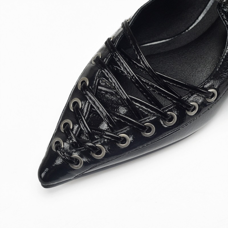 Pointed Toe Lace Up Women Slip - Crossfit Ladies ulasan dan harga