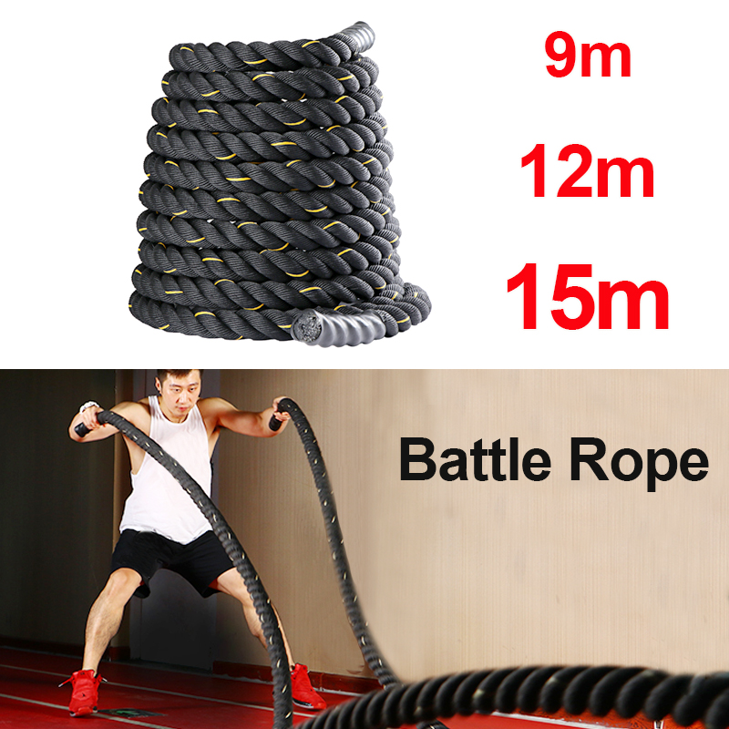 9M/12M/15M Fitness Battle Rope - Crossfit Equipment ulasan dan harga