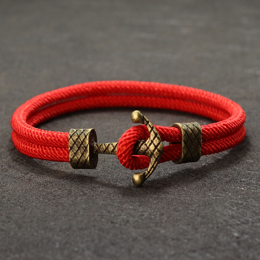 Hiphop Rock Men Bracelet Antiq - Battle Rope Anchor ulasan dan harga