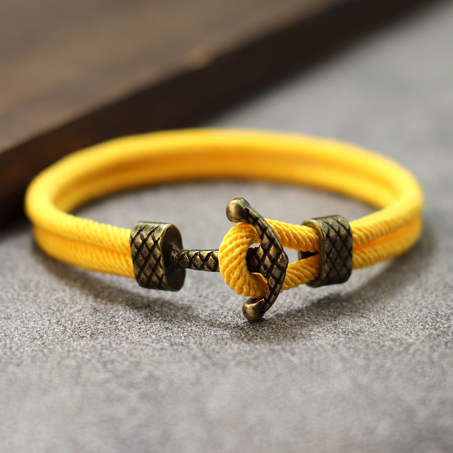 Hiphop Rock Men Bracelet Antiq - Battle Rope Anchor ulasan dan harga